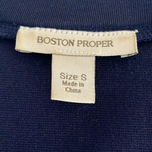 Boston Proper navy square neck ponte dress EUC S - Picture 6 of 9